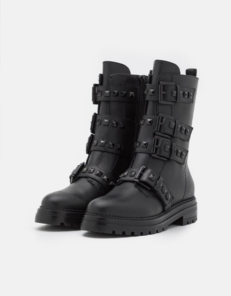 Steve Madden HALEY - Cowboy-/Bikerstiefelette - black